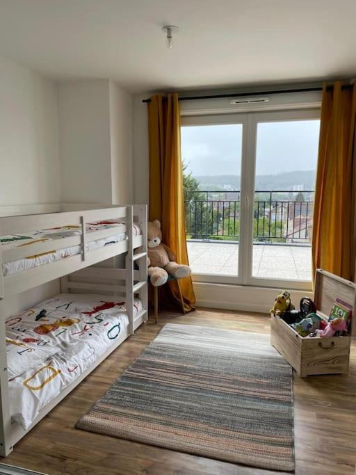 Appartement 3P Gare Terrasse Et Parking Prive 프랑콩빌 외부 사진